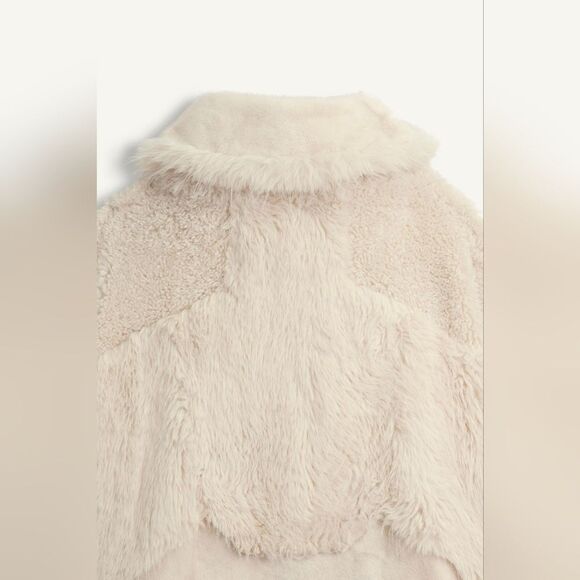 Zara NWT FX FR CT 13βZARA SRPLS FUR COAT MAX QUALITY WHITE - Picture 9 of 12